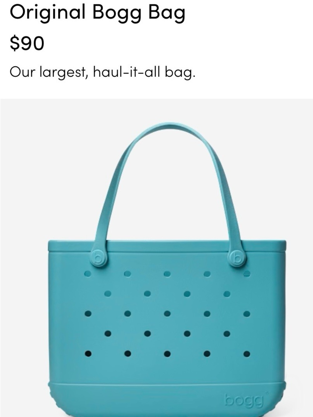 Bogg Bag L-XL | Turquoise and Caicos